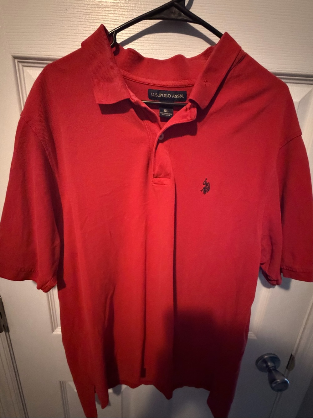 U.S. Polo Assn. Red Short-Sleeve Polo with Embroidered Logo